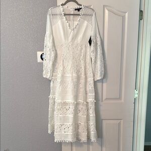 Boston Proper  Tiered Lace Dress